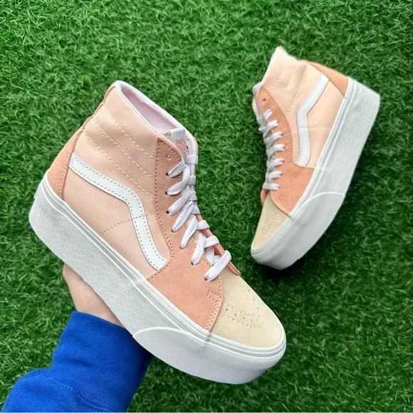 Vans Sk8 Hi Tapered Color Block Peach - Picture 3 of 10